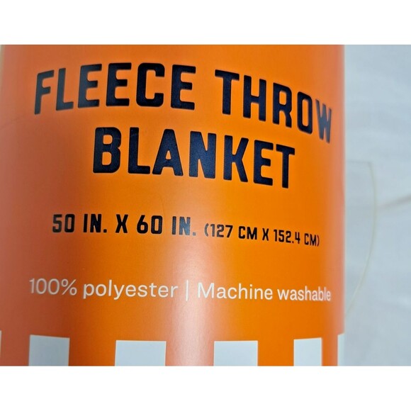 NEW Academy Whataburger Fleece Throw Blanket Orange White 50"x60" - Picture 3 of 5